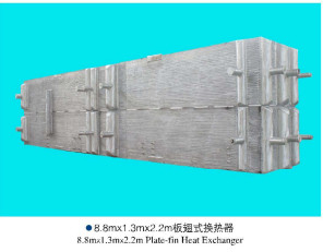 SASPG-de VinWarmtewisselaar 8.8*1.3*2.2m van de Aluminiumplaat Vermogen 3000 Ton