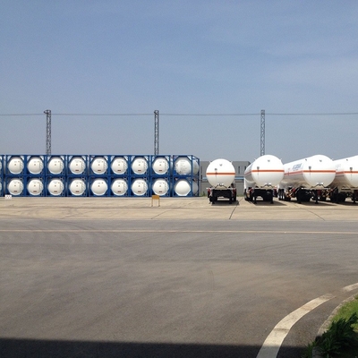 ISO-tankcontainer 20ft voor het vervoeren van zuurstof, stikstof, argon, Co2, LNG op overzees